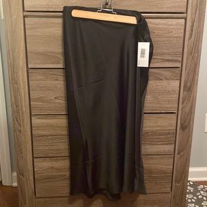 NWT Black Midi Slip Skirt